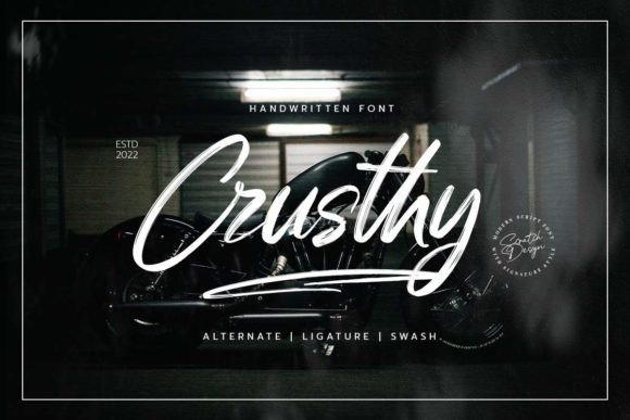 Crusthy Font: Elevating Modern Handwritten Typography with Signature Style and Brush Texture