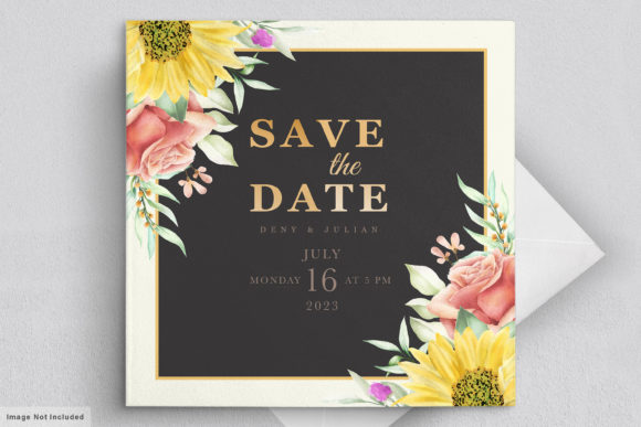 Floral Blooming Wedding Card Set: A Timeless Design for Special Occasions