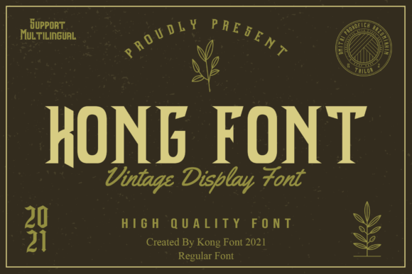 Kong Font: A Bold and Vintage Display Type for Creative Projects