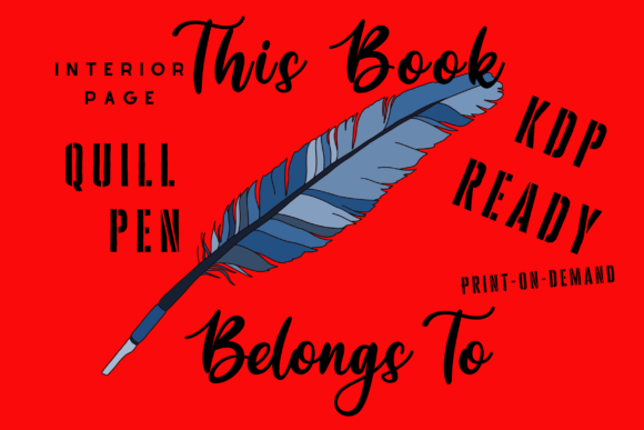 Quill Pen This Book Belongs to: A Timeless Design Asset